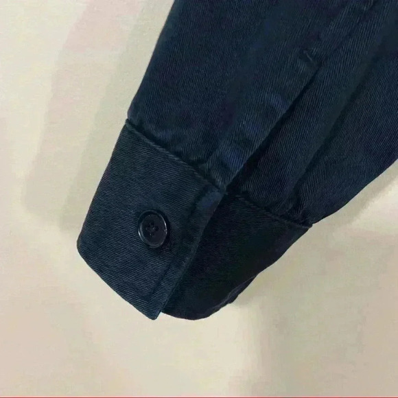 Express Black Denim Full Zip Collared Jean Jacket - Picture 10 of 14